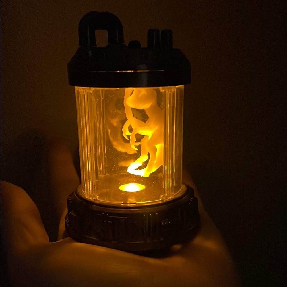 Handcrafted Indoraptor Fetus Incubator Baby Dinosaur Lamp 3D Lamp Small Accent